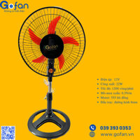 Quạt đứng lỡ 12v kẹp bình ac quy-GOFAN-motor 555-công suất 22W-sải cánh 30cm-cao85cm-quạt 12v-mô tơ 12v lõi đồng