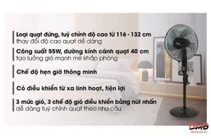 Quạt đứng Midea FS40-15QR có điều khiển