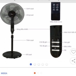 Quạt đứng Midea FS40-15QR có điều khiển
