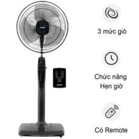 Quạt đứng Mitsubishi LV16-RB CY-GY xám đậm, có điều khiển