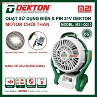 Quạt Dùng Pin Dekton 21V mã M21-Q210 có chỉnh số chính hãng  (Động cơ chổi than) TG dung cụ Máy móc