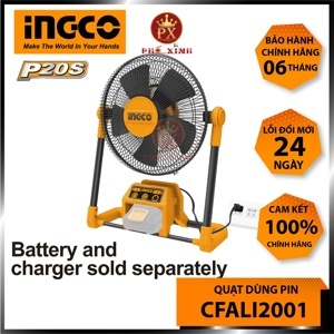 Quạt dùng pin Lithium Ingco CFALI2001