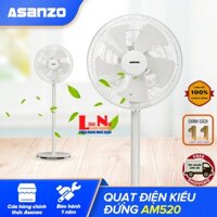 Quạt Đứng Thân Cao Asanzo AM-520, Công Suất 50W, Nút Điều Khiển Dạng Xoay Sang Trọng- Gia Dụng Linh Nhi