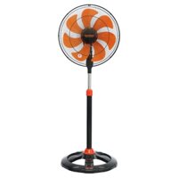 Quạt đứng thân sắt màu Đen Cam Senko DTS1607-Den-Cam