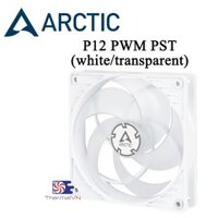 Quạt Fan Case 12cm Arctic P12 PWM PST (white/transparent)  - Quạt màu trắng quay êm 1800 vòng