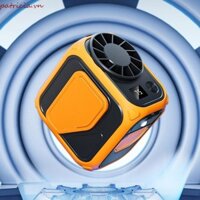 Quạt gắn trên eo HTGHTG, Quạt làm việc ngoài trời có đèn pin 6000mAh, Mini gió mạnh Chống rơi Hấp thụ sốc USB Di động Power Bank Khẩn cấp