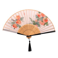 Quạt Gấp Cổ Nữ Hanfu Mùa Hè Nhảy Múa Trung Quốc Khiêu Vũ Gấp Cổ Điển Di Động Nhỏ Quạt Tre