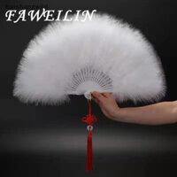 Quạt gấp lông vũ BASL Nhật Bản Cô gái cổ tích ngọt ngào Gothic Court Dance Hand Fan BASL