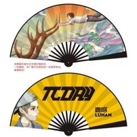 Quạt gấp Luhan 8 inch Chống đỡ buổi hòa nhạc quạt lụa 8 inch20250402