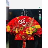Quạt giấy trang trí Tết