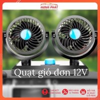Quạt gió máy đơn, đôi mini 12v 24v xoay 360 tiện ích trên ô tô, xe hơi cao cấp