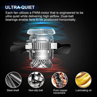 Quạt gió năng lượng mặt trời mini DC, quạt thông gió tự động, không chổi than, im lặng, tản nhiệt, hút gió mạnh mẽ, pin 6000MA, quạt tường nhiệt công suất cao, quạt điện năng lượng mặt trời bền bỉ 8O