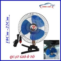 Quạt gió ô tô mini 12V, 24V cắm tẩu sạc, kẹp treo