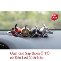 Quạt Gió Sáp thơm Ô TÔ có Đèn Led Nhét Khe Trên Điều Hòa Hiện Đại, Sang Trọng