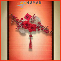 Quạt Gỗ Xếp Cài Hoa Trang Trí Chữ Tết Cho Không Gian Thêm Lung Linh Human