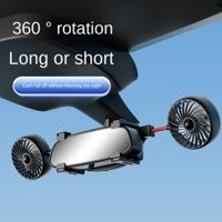 Quạt gương chiếu hậu xoay 360 độ mới, quạt hai đầu 12v24v cho ô tô và xe tải, quạt USB đa năng cho ô tô