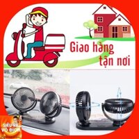 Quạt Hai Đầu Mini Cổng USB Cực Gọn Màu Đen Vàng - Trungtheauto