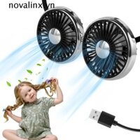 Quạt hai đầu NOVALINX, Quạt ô tô đa chức năng gắn trên xe, Quạt điện ba tốc độ im lặng có thể điều chỉnh đa năng phía sau ô tô