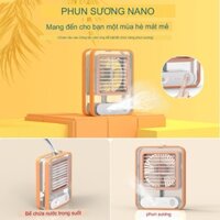 Quạt Hơi Nước Nano Để Bàn Trong Suốt Thiết Kế Nhỏ Gọn Sạc Tích Điện Cảm Ứng Công Thức Mới