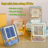 Quạt Hơi Nước Nano Để Bàn Trong Suốt Thiết Kế Nhỏ Gọn Sạc Tích Điện Cảm Ứng Thế Hệ Mới ĐỦ MÀU