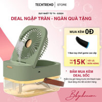 Quạt hơi nước phun sương gấp gọn để bàn Q7, quạt hơi nước cao cấp, khay chứa nước lớn 2.5L - Techtrend Store