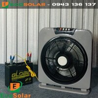 Quạt Hộp 12v kẹp bình ắc quy - ( không kèm theo bình, tấm pin năng lượng ) giao màu ngẫu nhiên