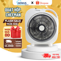 Quạt hộp Chefman B3 chính hãng 3 chế độ gió, công suất 35W siêu tiết kiệm điện, lồng bảo vệ an toàn. Bảo hành 12 tháng
