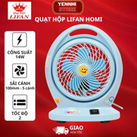 Quạt Hộp Lifan HOMI, Công Suất 14W, 2 Tốc Độ Gió Mát Êm Dịu Phù Hợp Cho Bé,Thiết Kế Thông Minh Nhỏ Gọn,Bảo Hành 24 Tháng