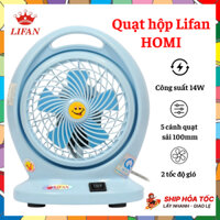 Quạt Hộp Lifan HOMI - Công Suất 14W Với 2 Tốc Độ Gió, Thiết Kế Nhỏ Gọn Phù Hợp Cho Bé Hay Dân Văn Phòng- BH 12 Tháng