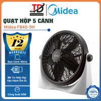 Quạt hộp Midea FB40-9H, 5 Cánh 40Cm, Động Cơ Bạc Thau, Hàng Chính Hãng