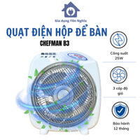 Quạt hộp, quạt tản, quạt để bàn Chefman B3, quạt để phòng điều hòa, quạt cho người già trẻ nhỏ