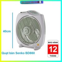 Quạt hộp,quạt bàn đảo Senko B3 -  BD1012 (ngã tự động tắt) BH 2 Năm.