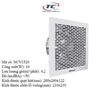 Quạt hút âm trần không có ống dẫn Nanoco NCV1520