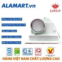 Quạt Hút Âm Trần Lifan HT-30B đường kính ống nối 120 âm trần 260 x 260mm