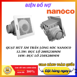 Quạt hút âm trần lồng sóc NFV2521 Nanoco