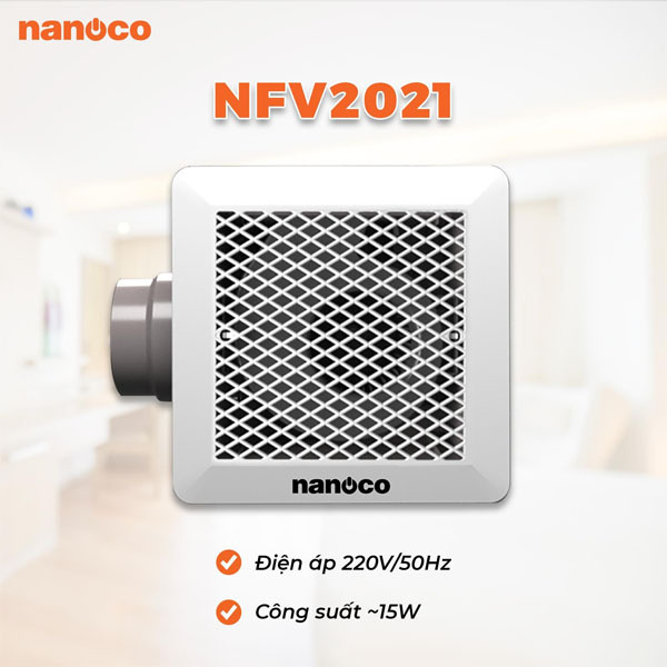 Quạt hút âm trần lồng sóc NFV2021 Nanoco