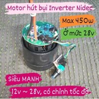 Quạt hút bụi BLDC nidec 450w, điện áp 12v ~ 28VDC, CÓ ĐIỀU TỐC