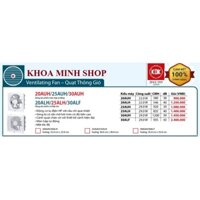 QUẠT HÚT GẮN TƯỜNG KDK ĐẢO CHIỀU  20RGF-25RGF-30RGF, 20RLF-25RLF-30RLE - BẢO HÀNH CHÍNH HÃNG