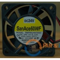 Quạt hút, quạt tản nhiệt máy tính chống nước SANYO DENKI 9WF0624H7D03, 24VDC, 60x60x15mm