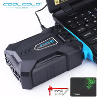 Quạt Hút Tản Nhiệt Laptop Chuyên Dụng Cao Cấp Cho Game Thủ CoolCold  K27 Cắm Cổng USB - Kèm Bàn Di Chuột Màu Giao Ngẫu Nhiên - Hàng Chính Hãng