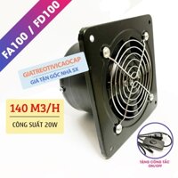 Quạt Hút Thông Gió FD100 / FA 100 - 20W / Sức Gió 140 m3/h - Quạt Hút Mùi Nhà Bếp , Nhà Vệ Sinh , Phòng Ngủ