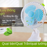 Quạt Kẹp Bàn, Để Bàn Xoay 360 độ Lồng Quạt Bằng Thép Chắc Chắn, Có Thể Treo Tường
