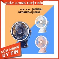 Quạt Kẹp Bàn Mini Tích Điện Dung Lượng 10.000mAh, 5 Chế Độ Gió, Quạt Tích Điện Xoay 360 Kèm Đèn Ngủ & Pin sạc Tiện Lợi