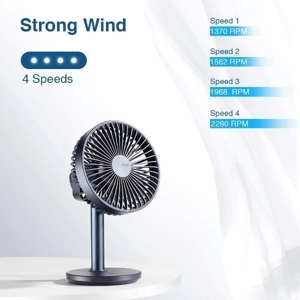 Quạt kẹp bàn tích điện Jisulife F7B