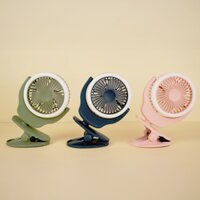 Quạt kẹp bàn tích điện sạc Funky Town xoay 180 độ có đèn led, dung lượng pin lớn, 3 tốc độ gió mạnh
