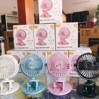 Quạt kẹp bàn tích điện Titan