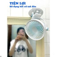 Quạt Kẹp Bàn USB - Quạt Kẹp Xe Đẩy Mini Cho Em Bé Xoay 720 Độ Siêu Mát