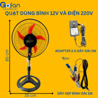 Quạt Kẹp Bình 12V CÔNG SUẤT 12W-GOFAN- Loại CN B3- Cánh 3 Tấc- Sử Dụng Điện 220V
