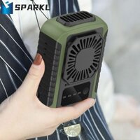 Quạt kẹp eo SPARKL, Quạt treo cổ cầm tay có độ ồn thấp, Tuổi thọ sử dụng lâu dài Máy làm mát không khí tốc độ có thể điều chỉnh Quạt điện yên tĩnh Đi bộ đường dài cắm trại
