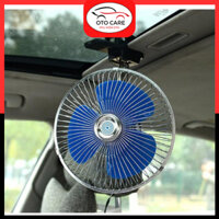 Quạt Kẹp Gương Ô Tô 12-24V, Quạt Lồng Sắt Cao Cấp Dành Cho Xe Tải, Xe Con, Quạt Kẹp Bình Ăc Quy OTCVN